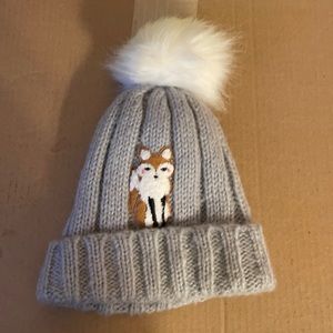 Knitted beanie hat cute cap fox